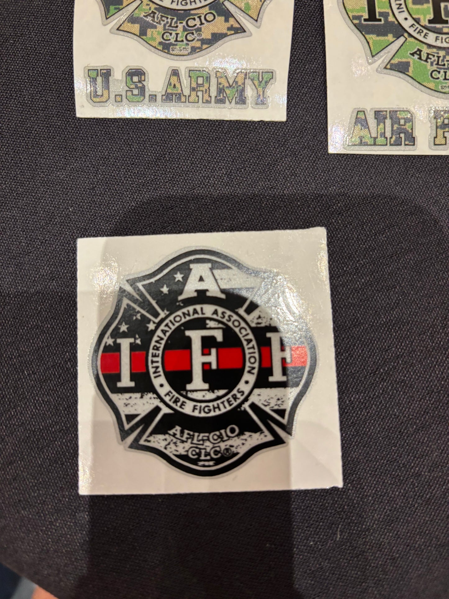 Thin red line sticker