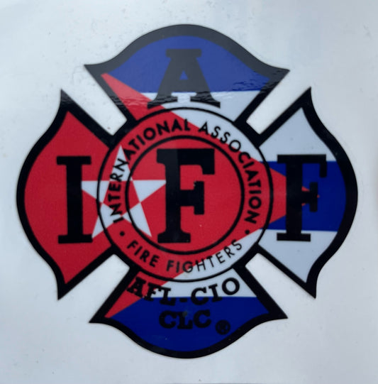 Sticker IAFF - Cuban Flag