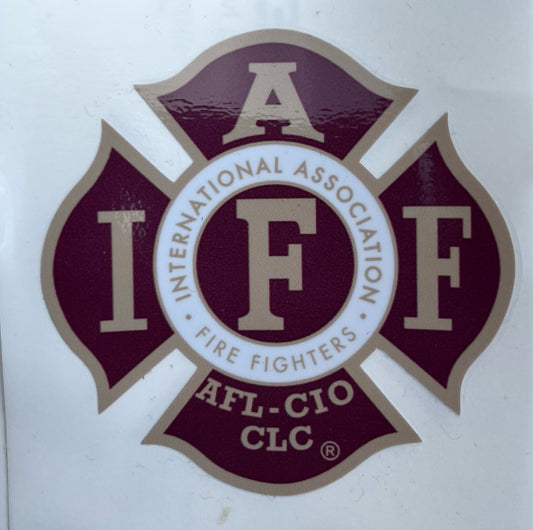 Sticker IAFF - Garnett/Gold