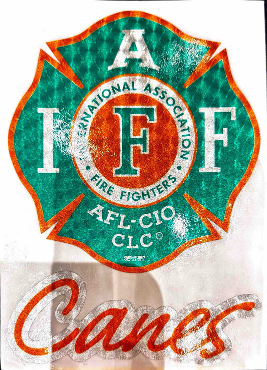 Miami hurricanes IAFF sticker