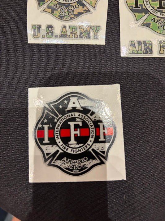 Thin red line sticker