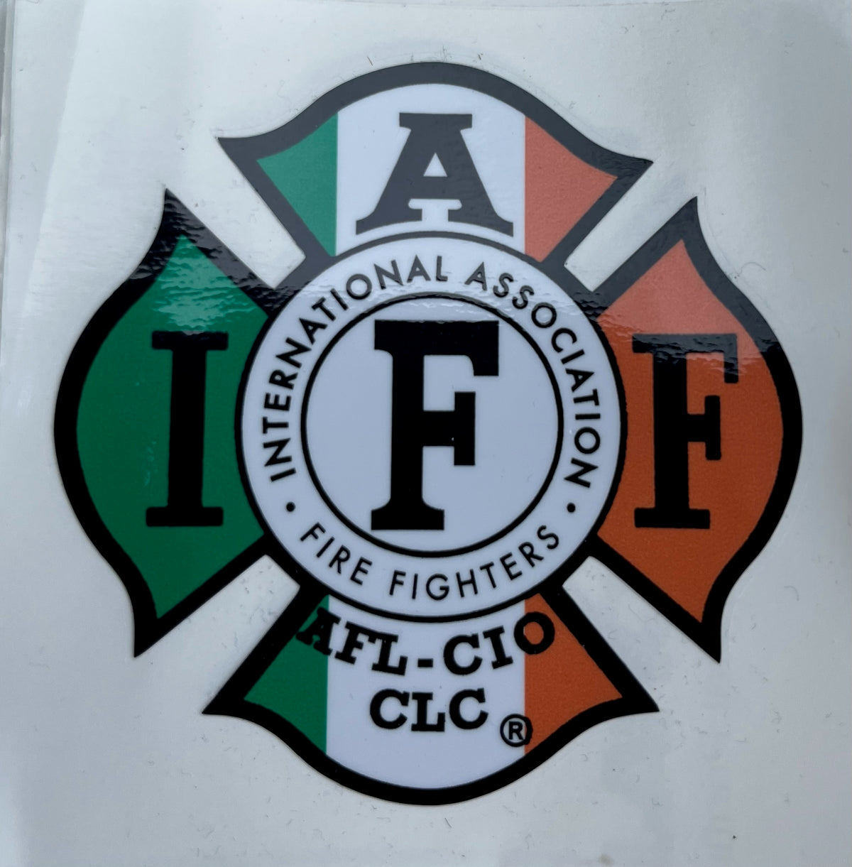 Iff Sticker Sticker IAFF - Irish Flag – Firefighters Benevolent Association of ...