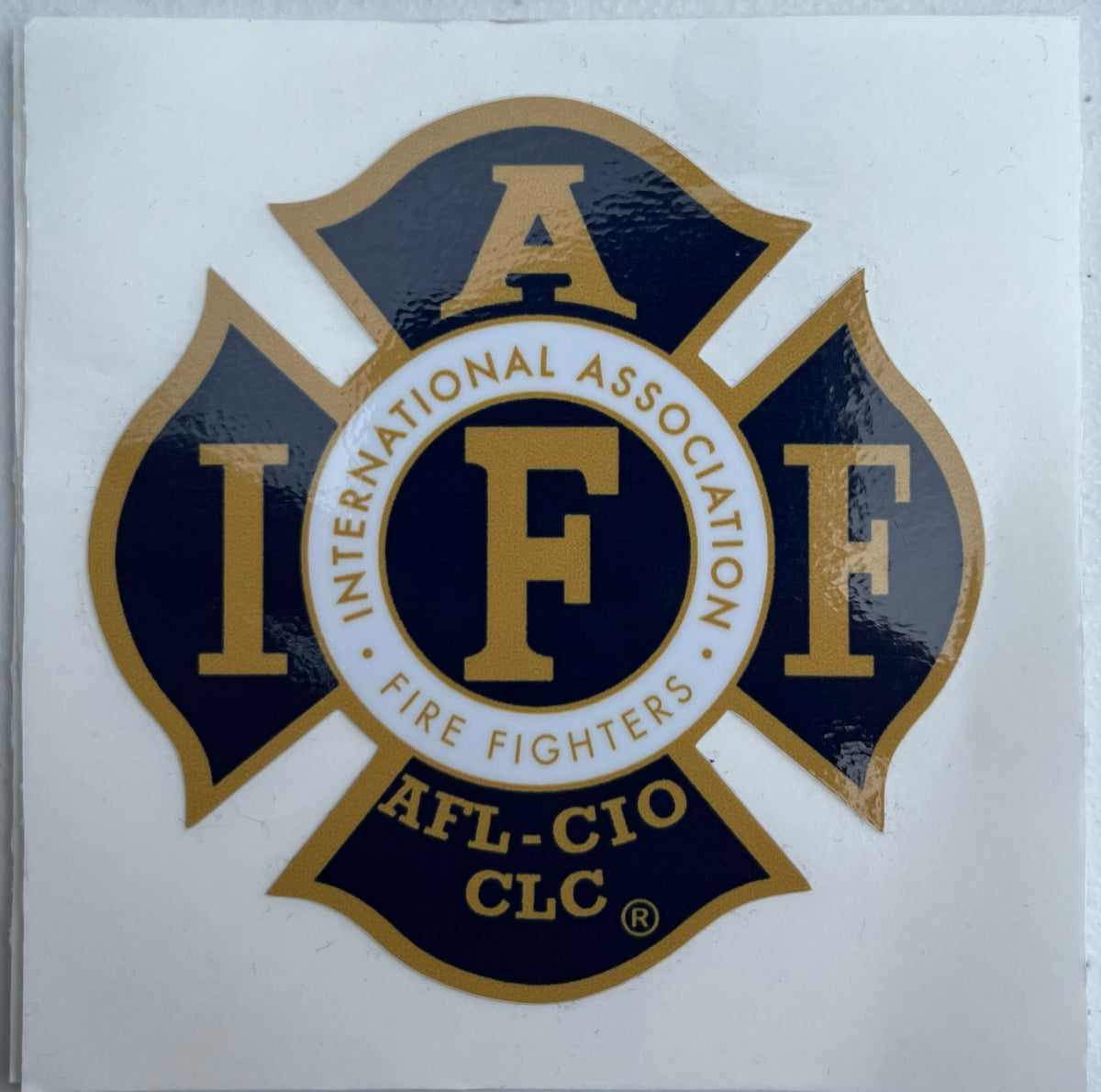Iff Sticker Sticker IAFF - Navy/Gold – Firefighters Benevolent Association of ...