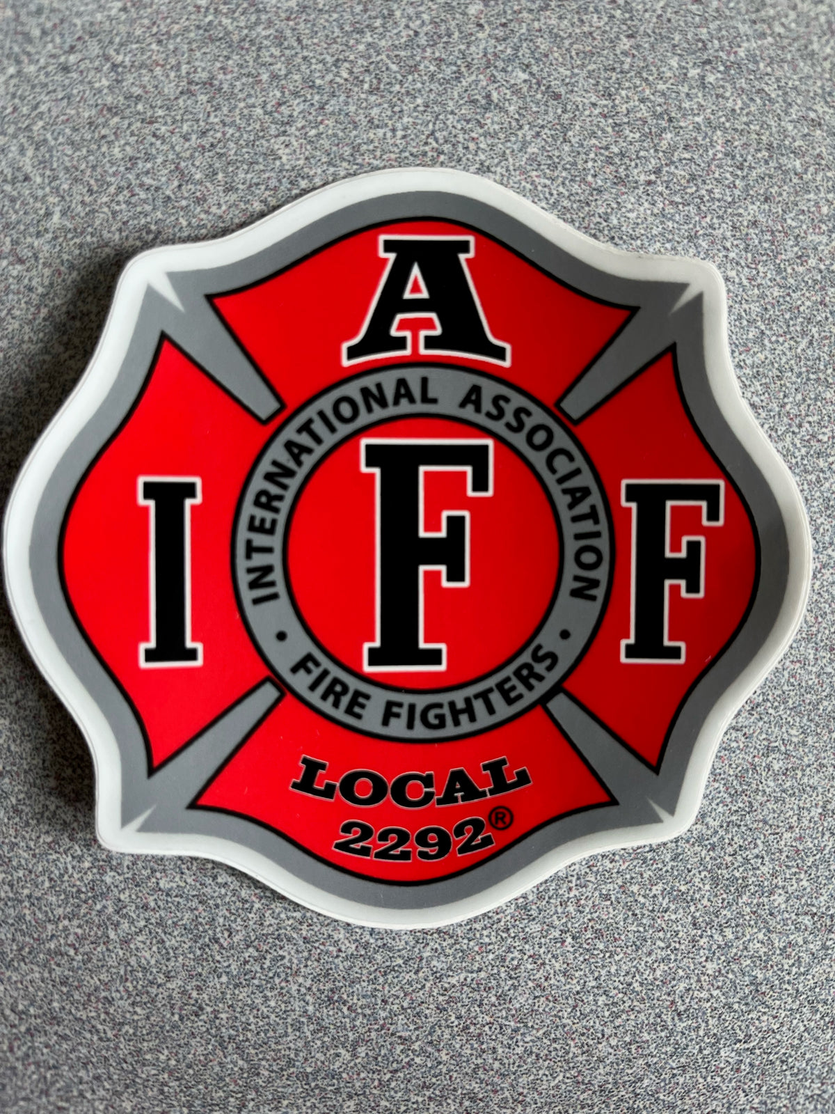 Iaff Retired Sticker Sticker IAFF - Red/Silver – Firefighters Benevolent Association of ...